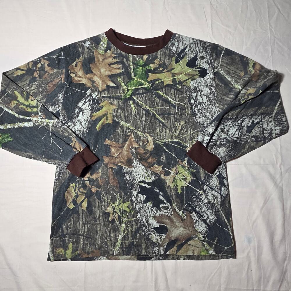 Title: Trail Crest Camo Long Sleeve Shirt Mens Big 1X Woodland Hunting Tee
